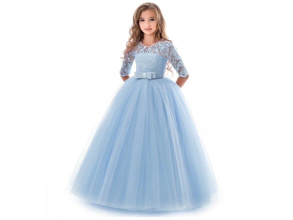 Dívčí dětské svatební šaty "Princess" modré