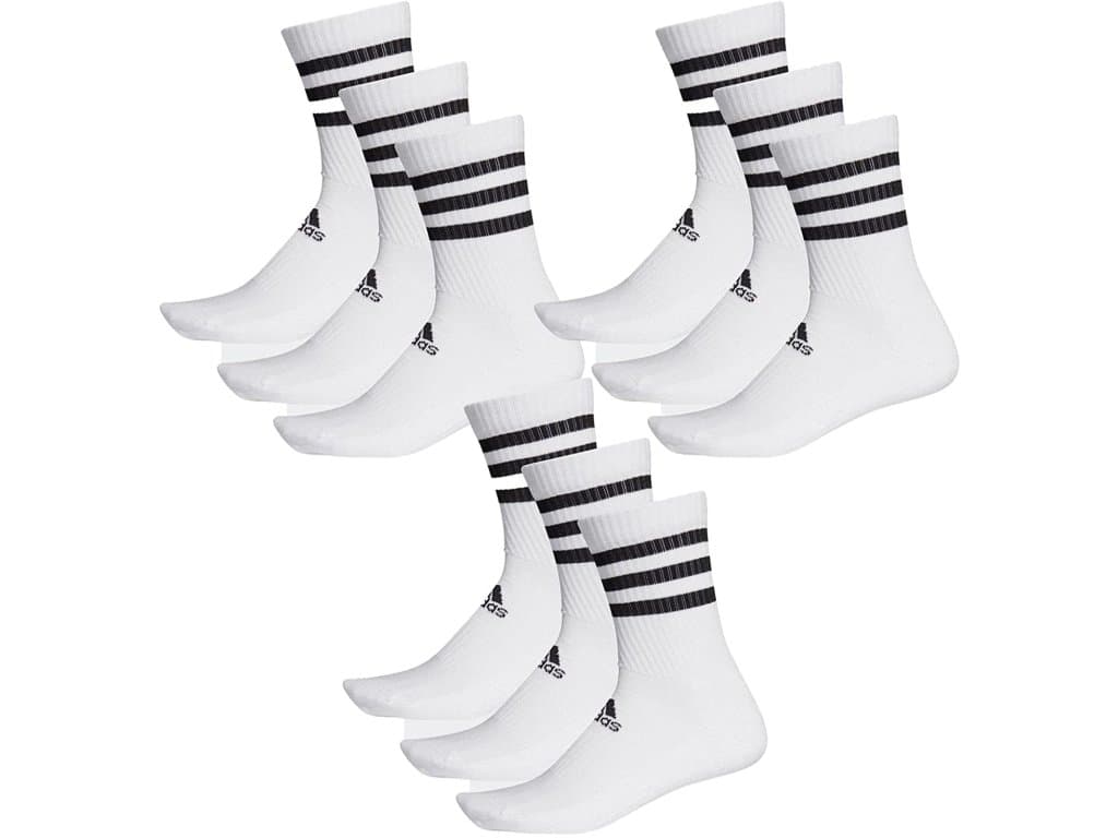 Ponožky Adidas Performance Unisex 9 párů bílé pruhy