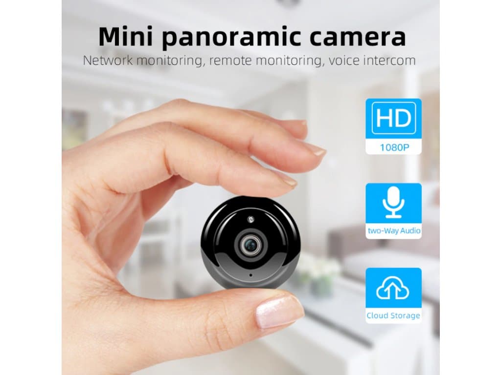 Bezpečnostní bezdrátová mini kamera WiFi detektor pohybu Noční vidění 1080P