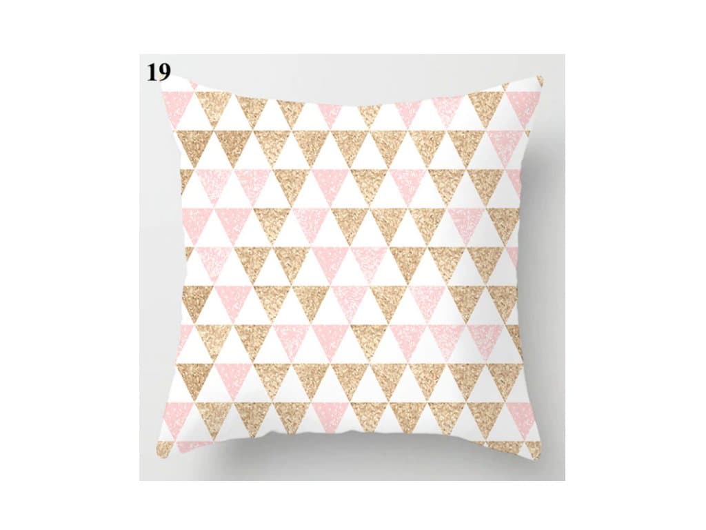 Růžový Povlak na polštář Severský styl 45x45 typ 19