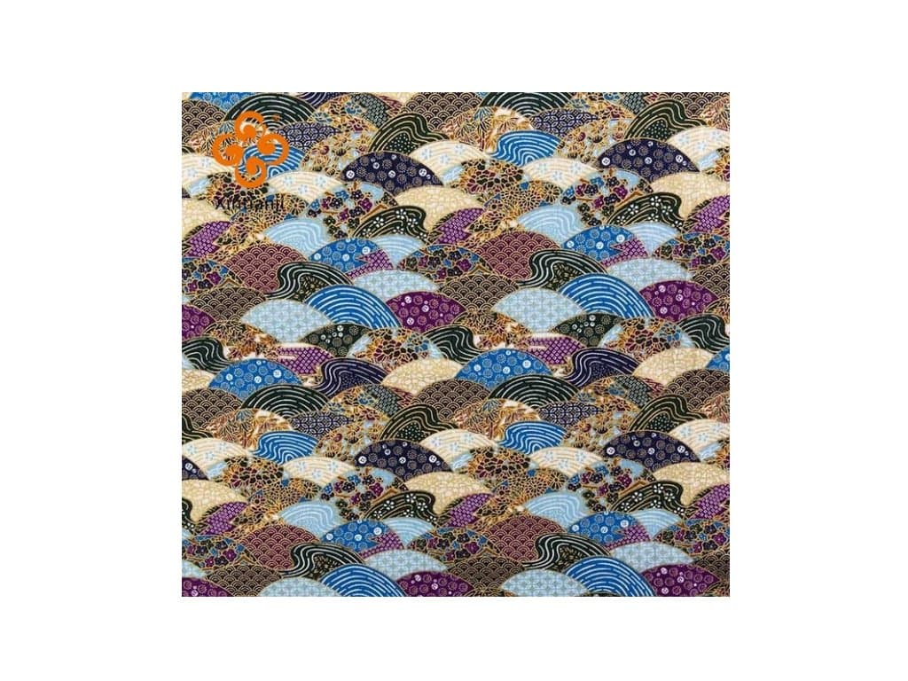 Japonská šicí tkanina námořnická bavlněná látka typ 9