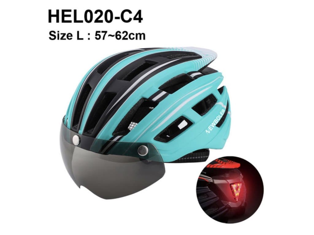 Cyklistická helma Muž Dámská NEWBOLER LED modrá