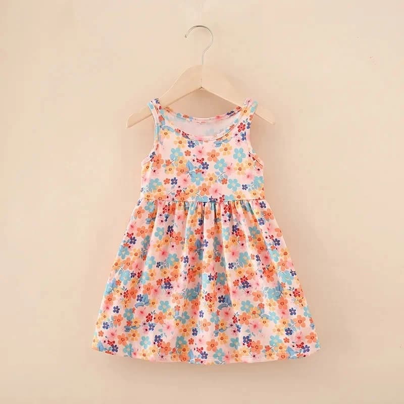 Girls Summer Princess Dress - Cute Cartoon Beach Party Outfit for Kids Fashion Clothing