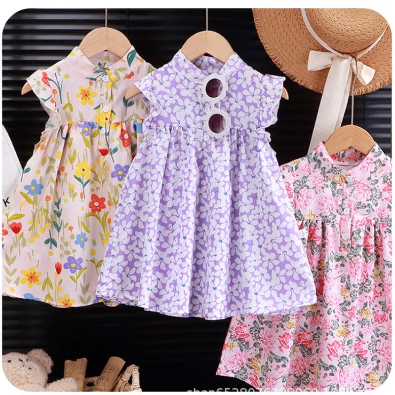 Girls Summer Beach Dress Soft Breathable A-Line Holiday Dress Kids Clothing Vestidos 2025