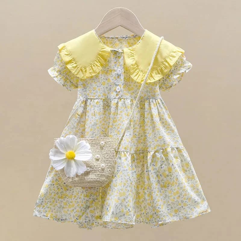 Toddler Girls Summer Floral Tutu Dress Sleeveless Mesh Princess Party Dress Size 2-6T
