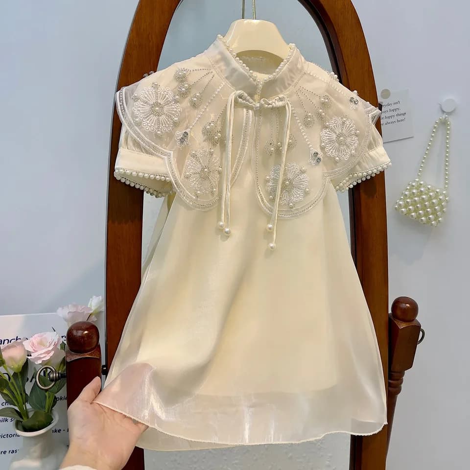 Toddler Girl Chinese Style Princess Dress Summer Baby Clothes Fashion Outfit