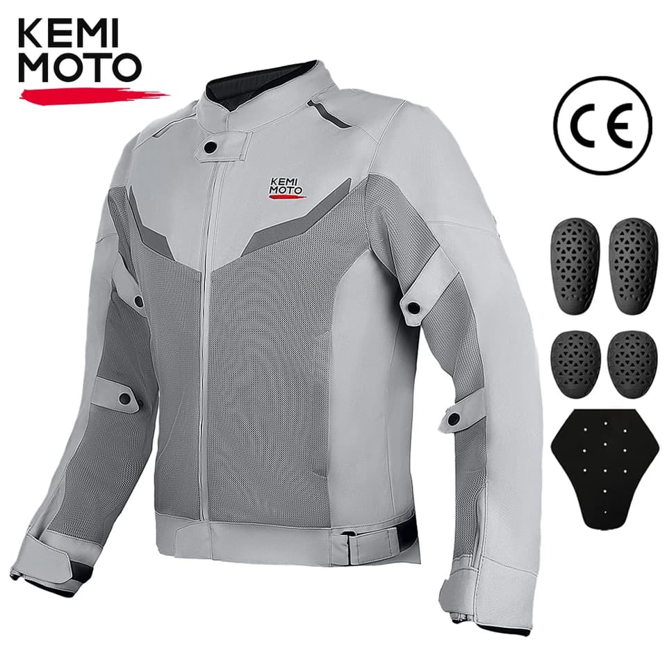 Pánská prodyšná letní motocyklová bunda s ochranou CE Armor Mesh, motokrosové vybavení