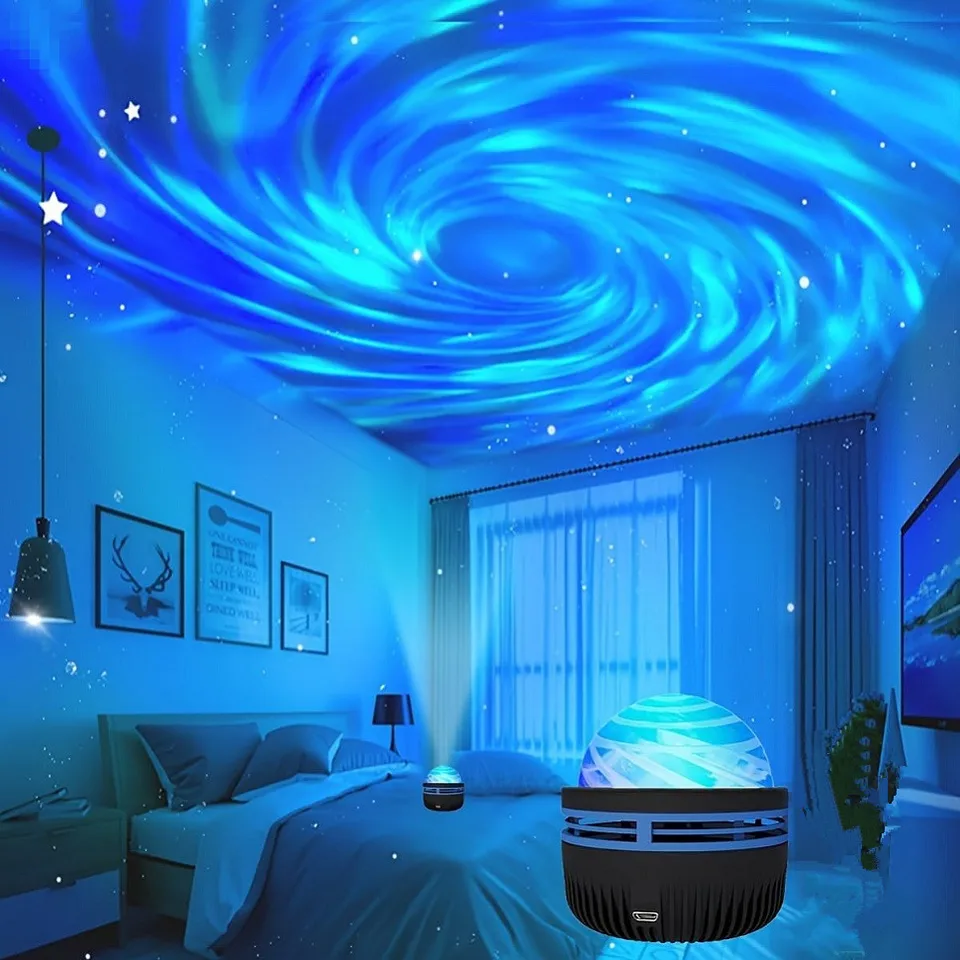 LED noční světlo s projektorem Galaxy - barevný projektor hvězdné oblohy pro ložnici, dětský pokoj, párty dekorace