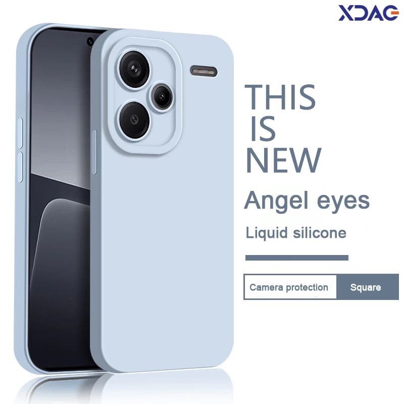 Měkký tekutý silikonový kryt na telefon s andělskými očky pro Redmi Note 13 12 Pro Plus