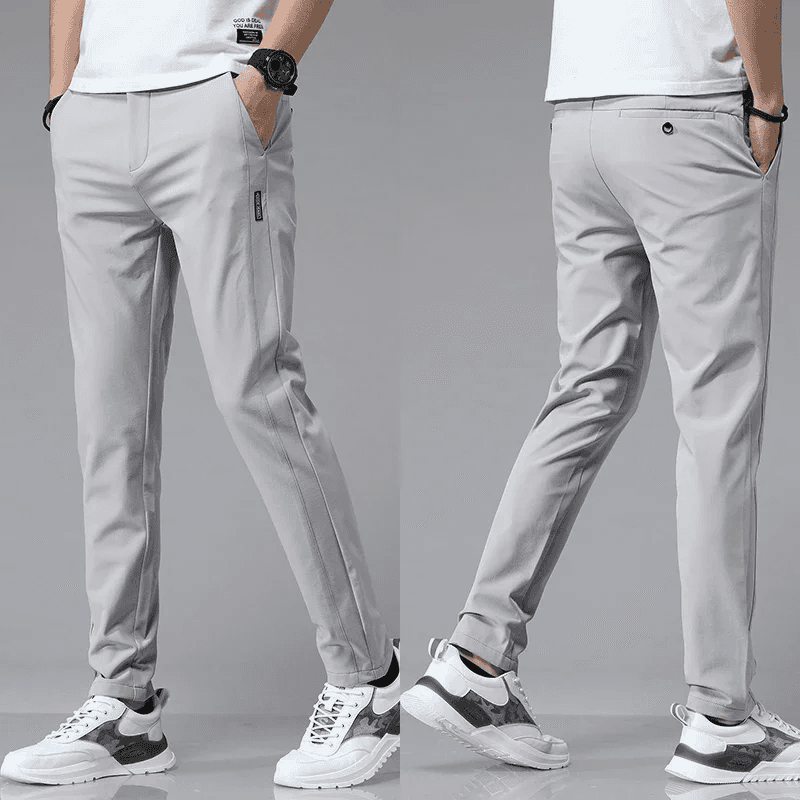 Pánské elastické slim kalhoty - letní breathable sportovní golfové kalhoty casual straight
