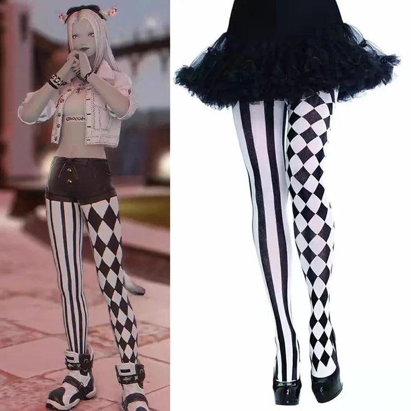 Anime Cosplay Punčochy Halloween Kostým Doplňky Vánoce Stocking FF14 Fantasy