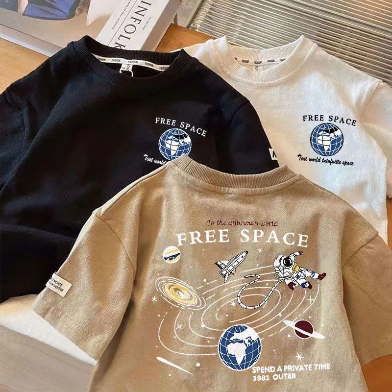 Dětské tričko s vesmírným motivem pro kluky 1-8 let | Bavlněné tričko s potiskem