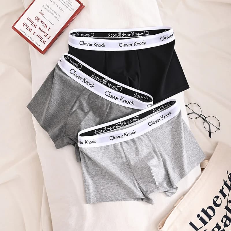 Pánské boxerky sada 4ks prodyšné pohodlné bavlněné spodní prádlo XS-XXL