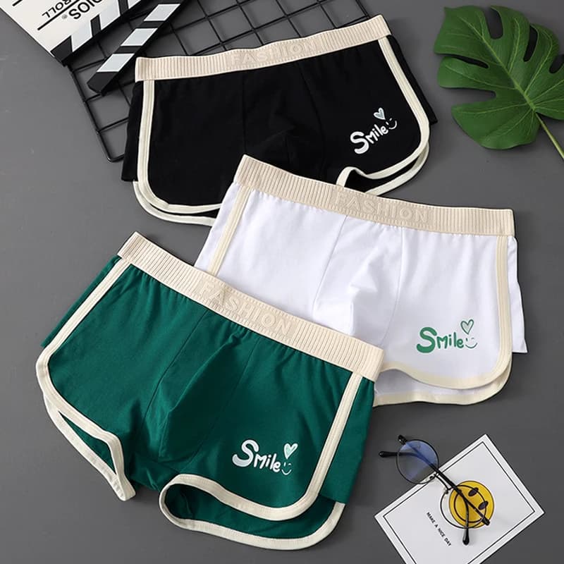 Pánské boxerky bavlněné prodyšné pohodlné módní spodní prádlo velikost XS-3XL 3 kusy