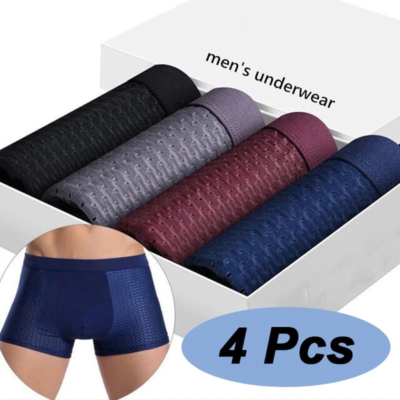 Pánské boxerky sportovní prodyšné elastické kompresní spodní prádlo sada 4 kusů