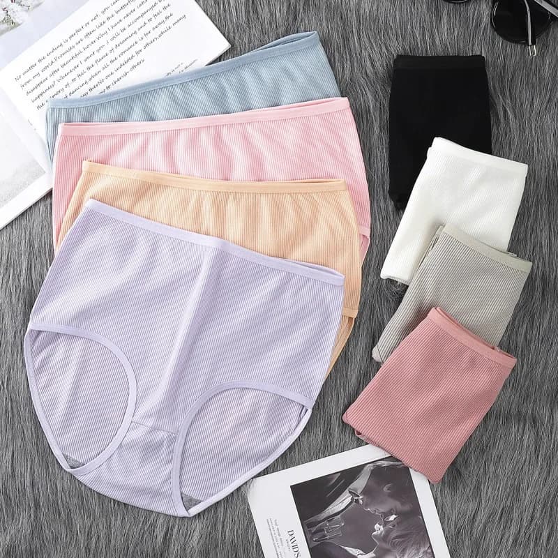 Dámské bavlněné kalhotky s vysokým pasem – pohodlné prodyšné spodní prádlo XL-3XL