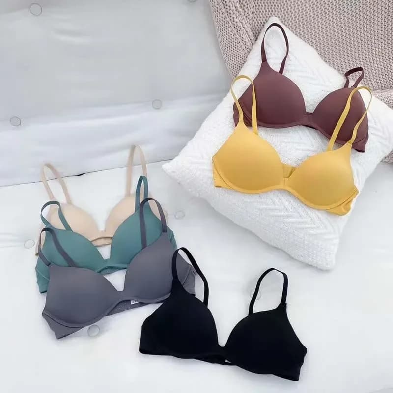 Bezešvá podprsenka bez zad - módní dámské spodní prádlo, pohodlný bezdrátový top, sexy střih 3/4 cup