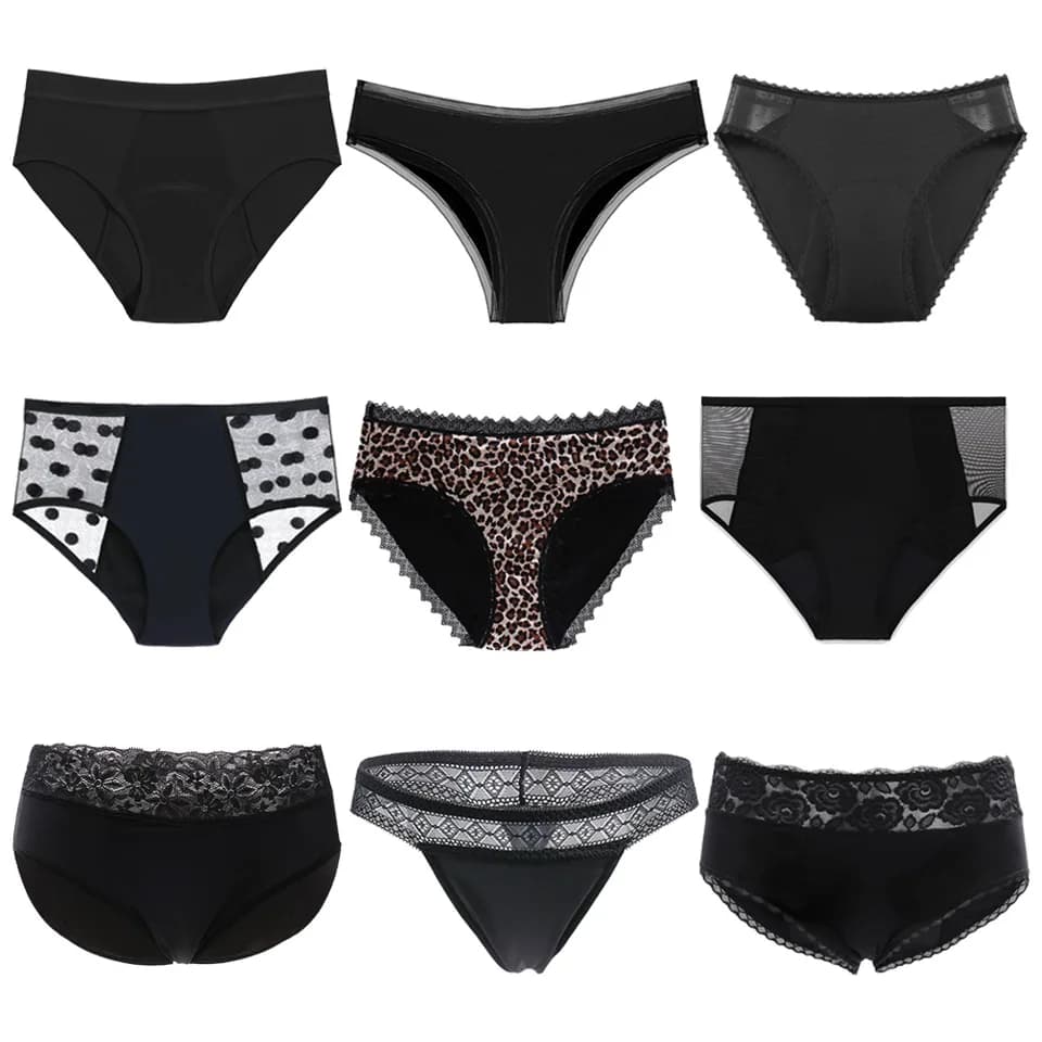 Prodyšné menstruační kalhotky | Bambusové vícevrstvé měkké slipové prádlo pro ženy | Superabsorpční