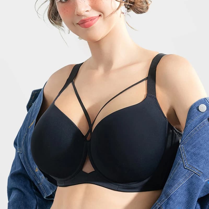 Pohodlná push-up podprsenka bezešvá dámská sportovní prádlo vel. XL-3XL lehká elastická