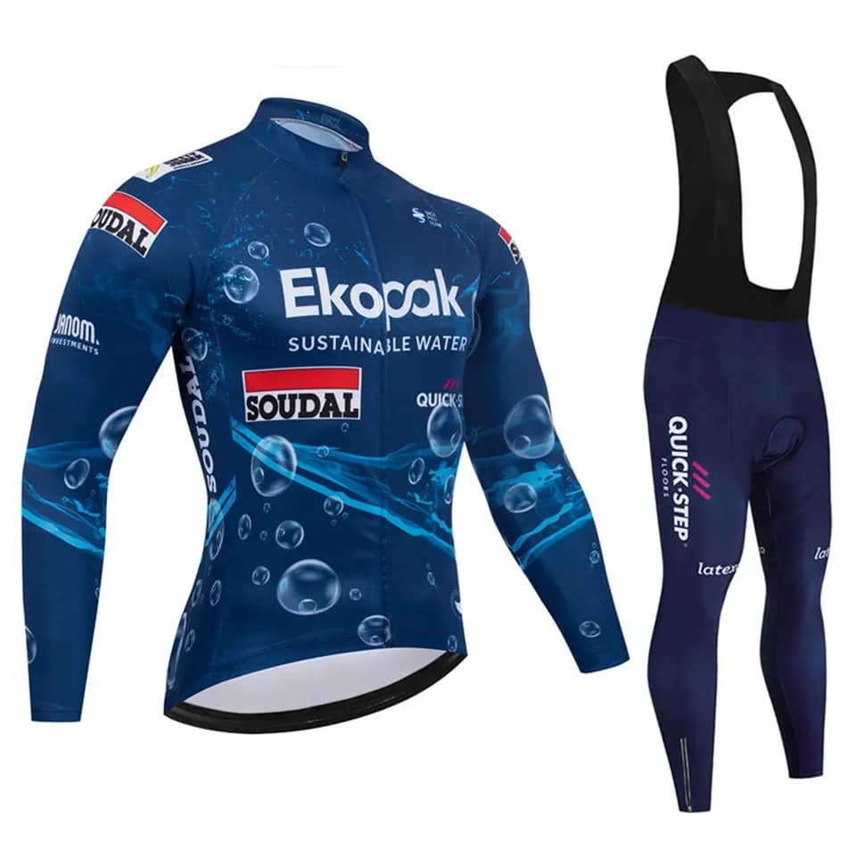 Pánská cyklistická sada dres + kalhoty - prodyšný profesionální set na kolo MTB/silnice
