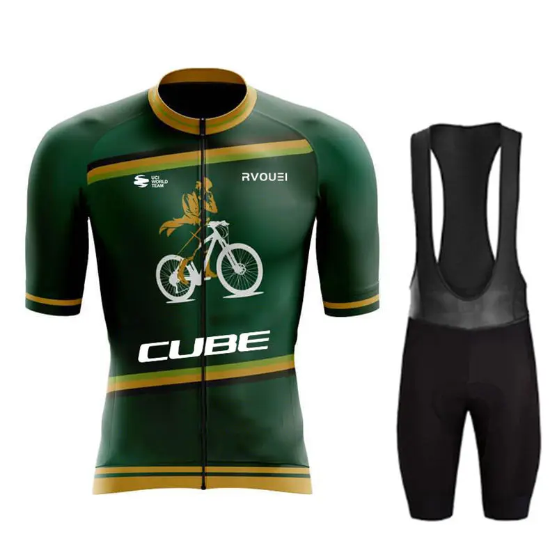 Prodyšný cyklistický dres a kalhoty letní sada MTB silniční kolo proutěný prodyšný quick-dry