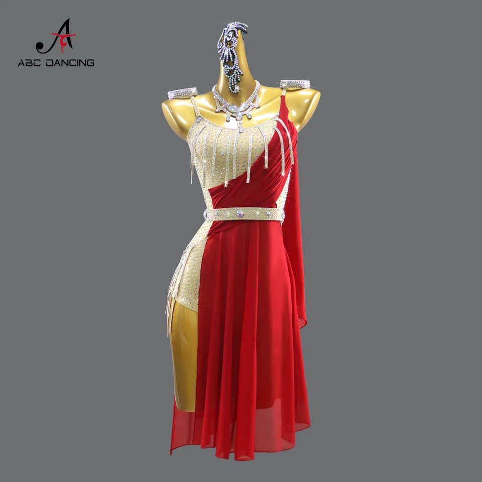 Elegantní taneční šaty dámskéLatino společenské šaty na ples a soutěže vel. S-XL