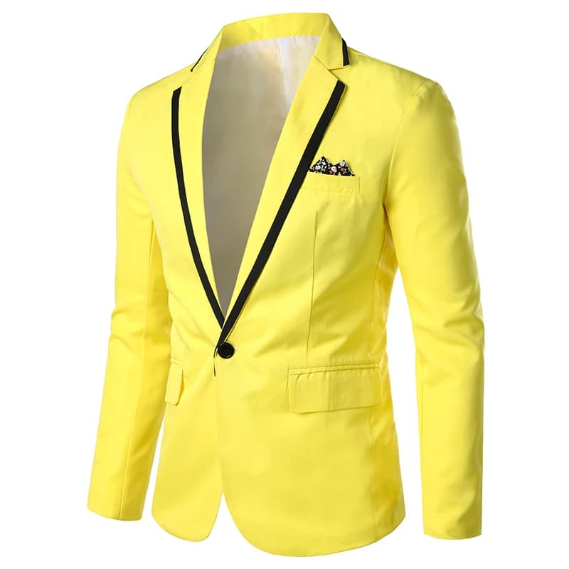 Pánský elegantní blazer slim fit v pastelových barvách - módní podzimní kabátek vel. XS-5XL