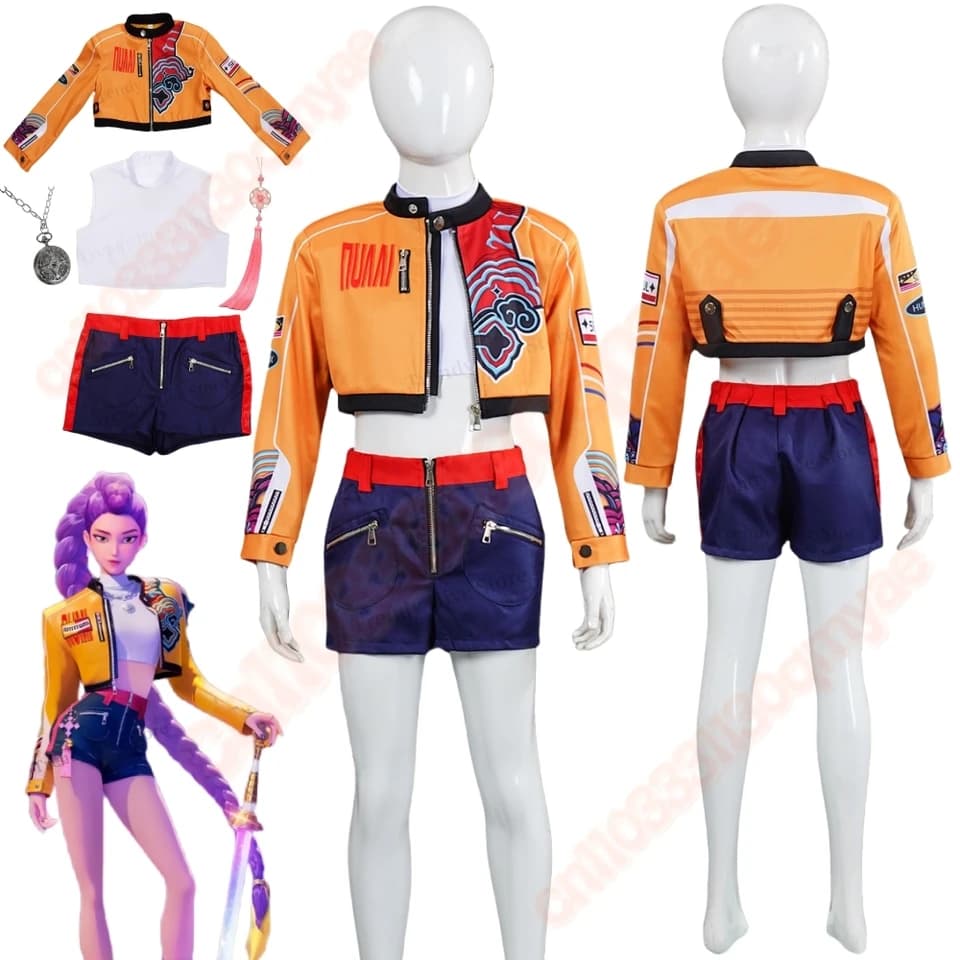 Dětský kostým démonického lovce - stylový karnevalový outfit pro holky s fantasy motivem