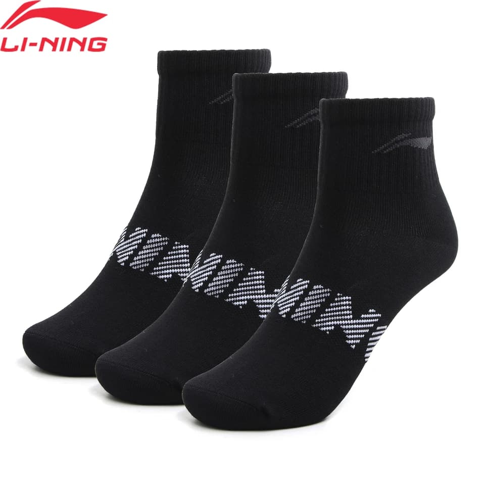 Sportovní ponožky unisex prodyšné pohodlné 3 páry atletické elastické velikost 22-28 cm