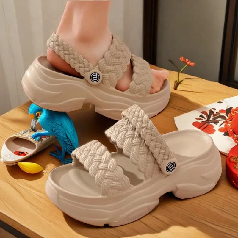 Letní pohodlné dámské pantofle na pláž - protiskluzové lehké módní boty do vody