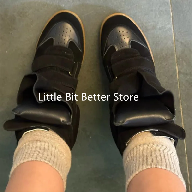 Podzimní zimní dámské kotníkové boty z kůže motorkářský styl s prodlouženou výškou podpatku