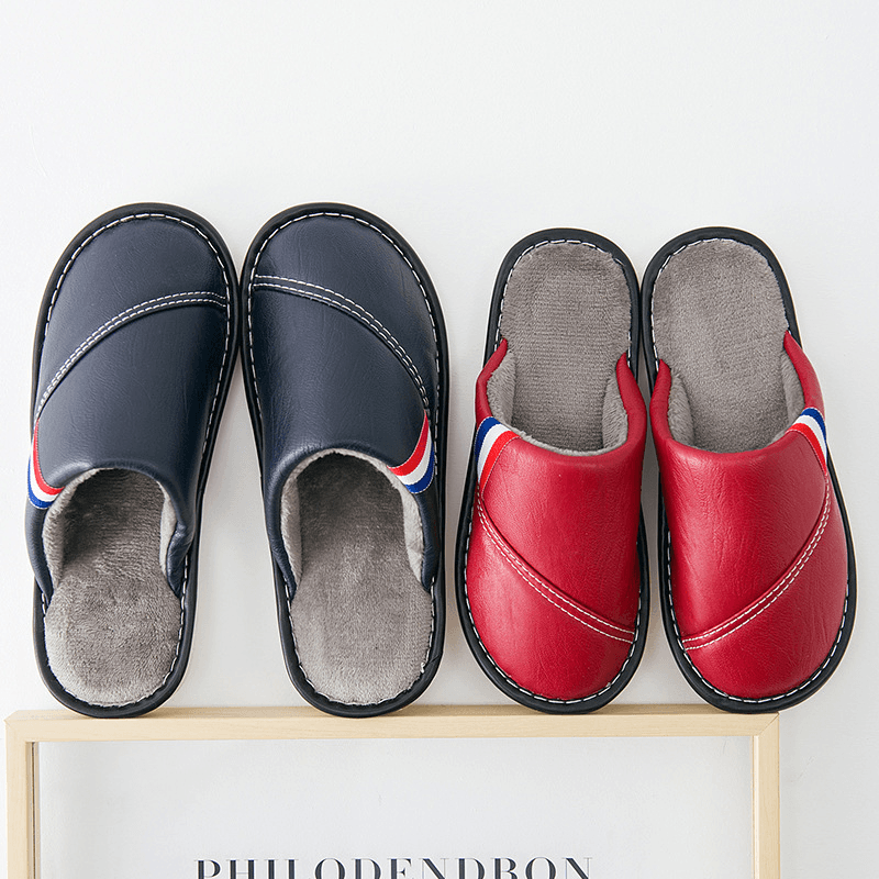 Zimní bavlněné pantofle pro ženy teplé plyšové protiskluzové voděodolné