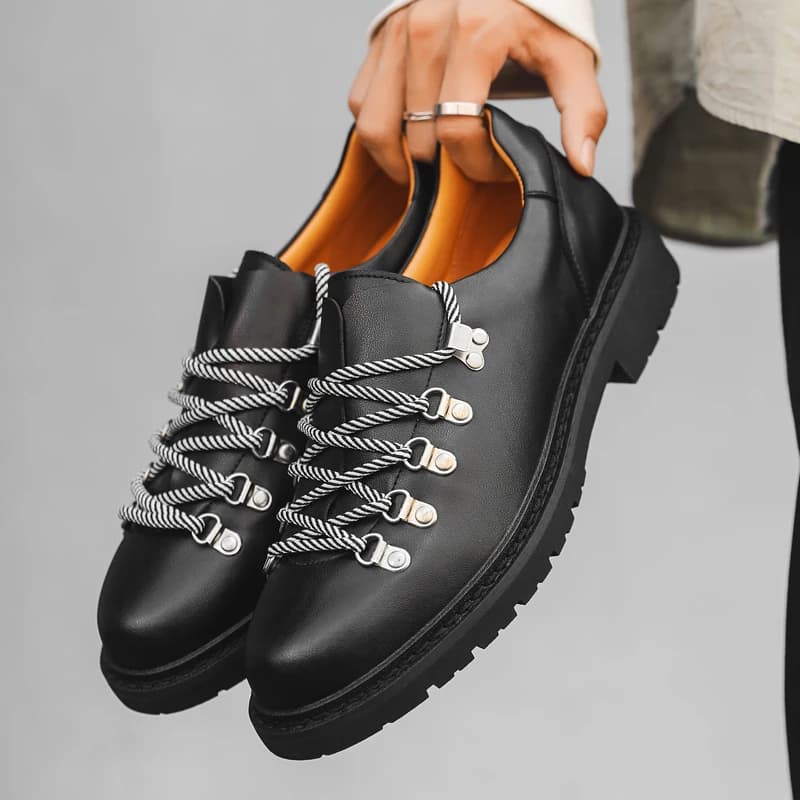 Pánské kožené boty společenské casual tenisky mokasíny