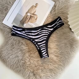 Dámské sexy kalhotky s leopardím potiskem, tanga s nízkým pasem, ledově hedvábné, bezešvé bavlněné g-string spodní prádlo Sxy Lingerie - náhled 4