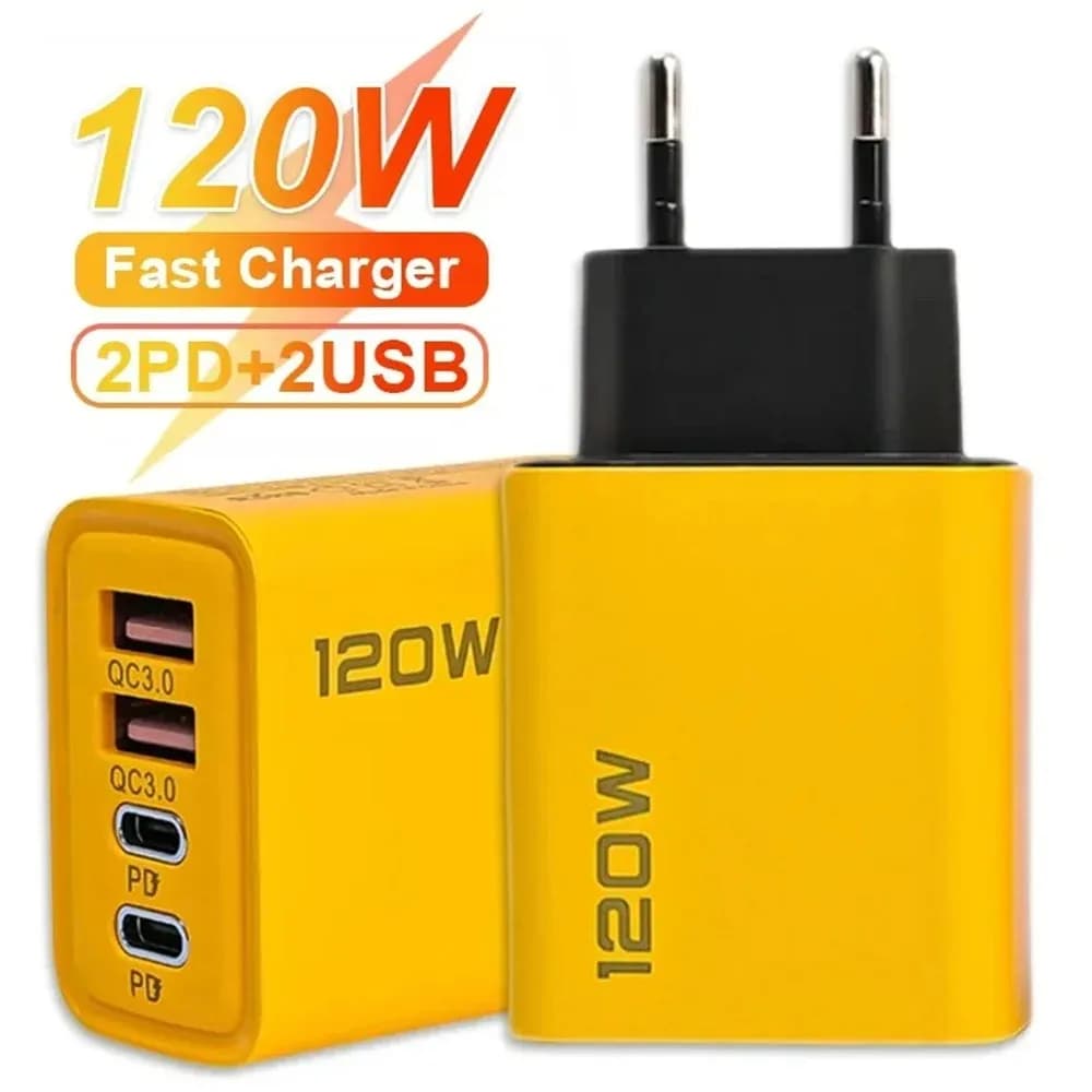 4portová USB-C PD nabíječka Quick Charge 3.0 nástěnná USB nabíječka do telefonu s rychlonabíjením pro iPhone 16 15 14 Samsung Xiaomi Huawei