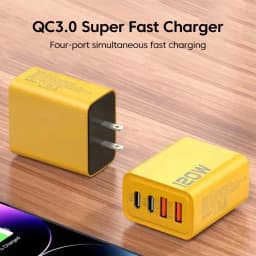 4portová USB-C PD nabíječka Quick Charge 3.0 nástěnná USB nabíječka do telefonu s rychlonabíjením pro iPhone 16 15 14 Samsung Xiaomi Huawei - náhled 6