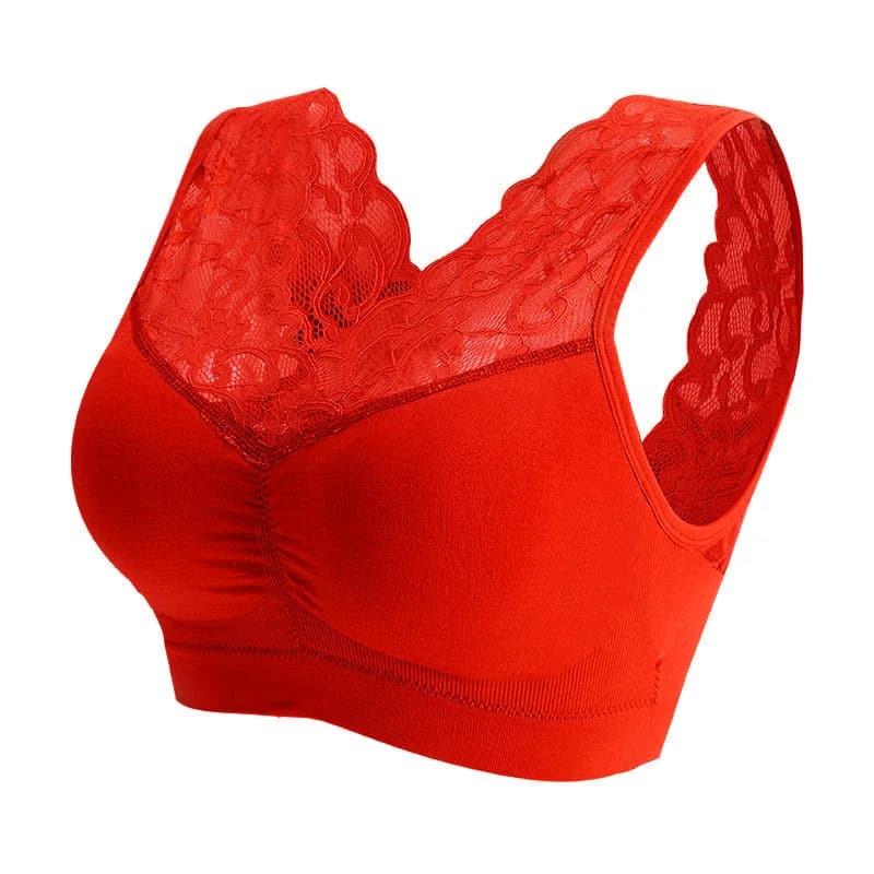 L-XXL Dámská bezešvá sexy krajková podprsenka s bezdrátovou technologií Beauty Back Lingerie Push-up sportovní běžecká podprsenka Cozy Chest Tube Top bralette