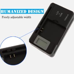 Zbrusu nová univerzální nabíječka mobilních baterií, zástrčka EU/US, LCD displej s indikátorem, nabíjení, USB port, adaptér, nabíječky mobilních telefonů - náhled 3