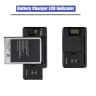 Zbrusu nová univerzální nabíječka mobilních baterií, zástrčka EU/US, LCD displej s indikátorem, nabíjení, USB port, adaptér, nabíječky mobilních telefonů