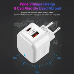 2portový PD konektor 20W USB typu C QC3.0 rychlonabíjecí adaptér do zásuvky pro iPhone 14 13 12 ProMax nabíjecí konektor příslušenství pro telefony - náhled 5