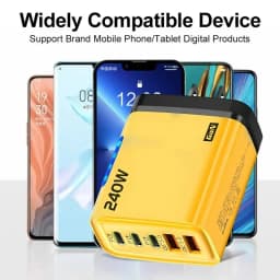 240W rychlonabíječka 5 v 1 GaN stolní nabíječka USB typu C rychlé nabíjení adaptér Quick Charge 3.0 pro iPhone Samsung Huawei - náhled 3