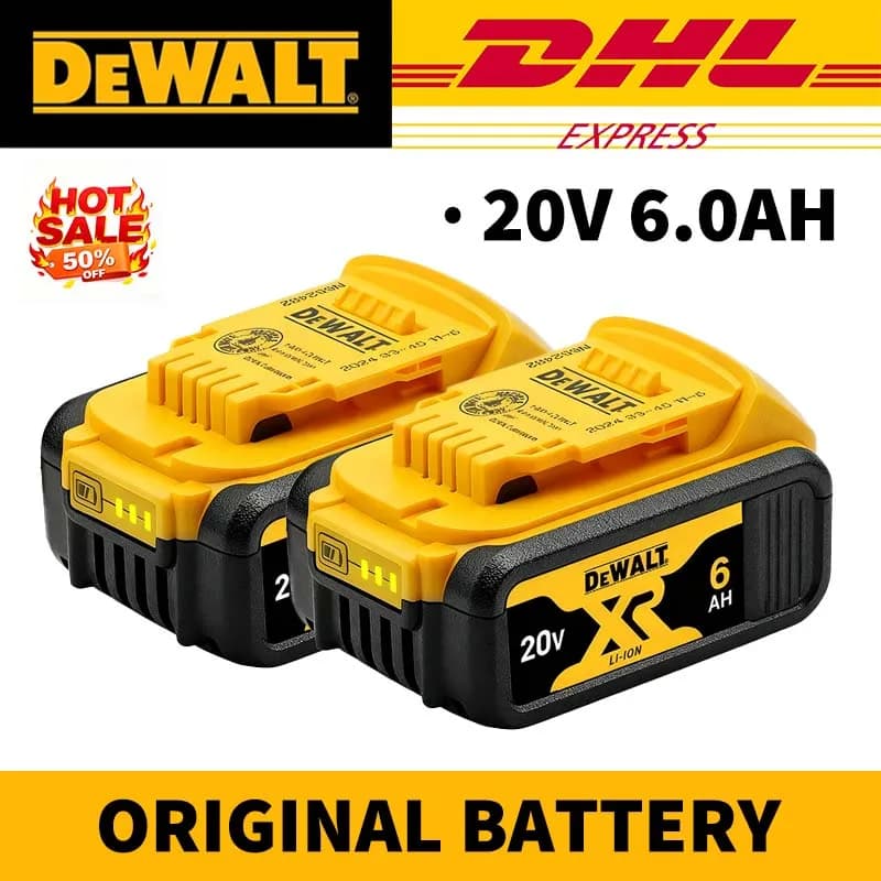 Pro baterii elektrického nářadí DeWALT DCB206 20V 6,0Ah 18650