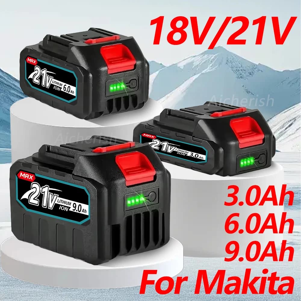 Pro Makita 18V-21V dobíjecí lithium-iontová baterie s vysokou kapacitou s indikátorem baterie pro elektrické nářadí Makita