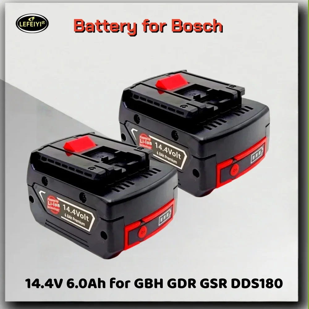 Originální dobíjecí baterie pro elektrické nářadí Bosch 14,4 V 6,0 Ah pro GBH GDR GSR DDS180 BAT614G (KC) Náhradní lithium-iontová baterie