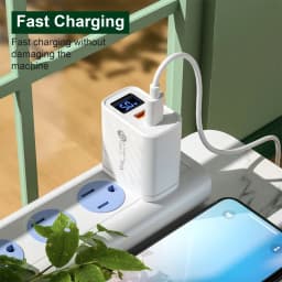 PD Type-C USB Quick Charge 3.0 nástěnná nabíječka pro telefon 20W rychlé nabíjení digitální nabíječka displeje pro iPhone Samsung Xiaomi - náhled 5