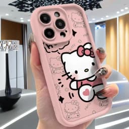Sanrio Ins Hello Kitty telefon kryt pro iPhone X XR XS 7 8 Plus 16 15 14 13 11 12 Pro Max Y2k dívčí průhledný dárek silikonový kryt proti pádům - náhled 4