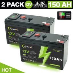 LiFePO4 12V 150Ah  Rechargeable Lithium Battery,Built-in BMS,Perfect for Ride on Toys,solar panels,F