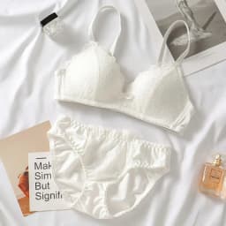 Lingerie Multi-color Lace Bra Set Women Wireless Floral 3/4 Cup Soft Bra and Panty Lingerie Set Fash