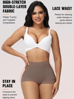 Sexy krajkové kalhotky na zvednutí boků, korzet, zeštíhlující kalhotky na bříško, tvarující prádlo, kalhotky na zadek, zeštíhlující kalhotky - náhled 5