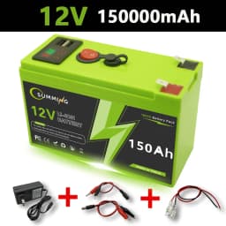 12V lithiová baterie 150Ah LiFePO4 5000+ hlubokých cyklů Vestavěný BMS, životnost 10 let, rádio, kajakový sonar, solární panel, pro UPS - náhled 2